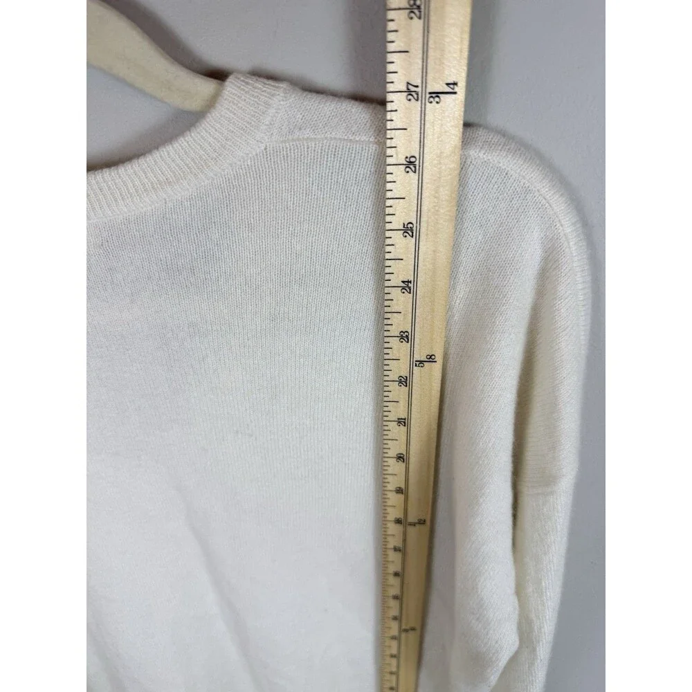 Equipment Femme Womens Sweater Small Ivory 100% Cashmere Minimalist Old Money